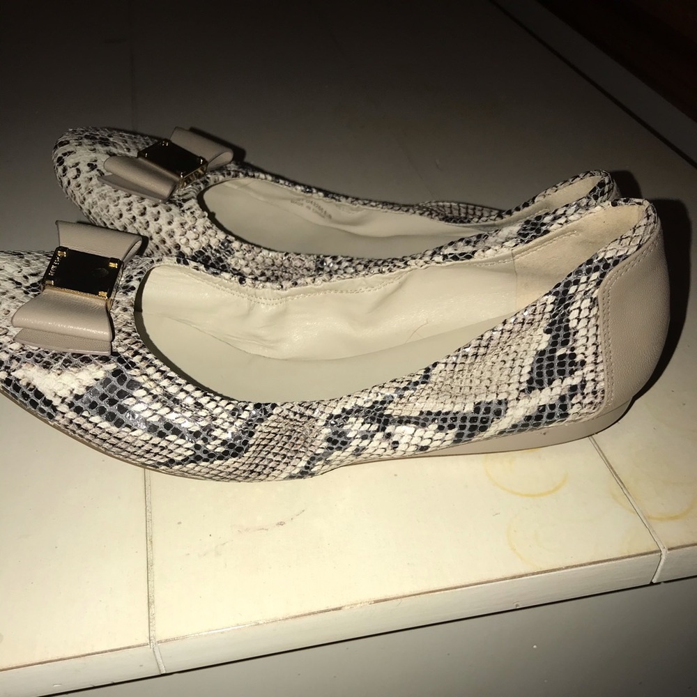 Worn once- snakeskin ballet flats.